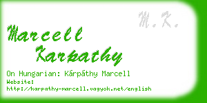 marcell karpathy business card
